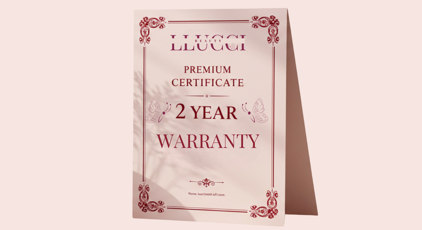 LLUCCI Beauty 2 Year Warranty Certificate